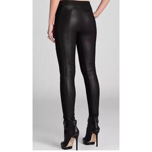 Bcbgmaxazria Kalin Faux Leather Motorcycle Leggings Black Size Large